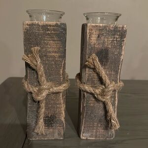 NEW Natural wooden candle 🕯️ holders